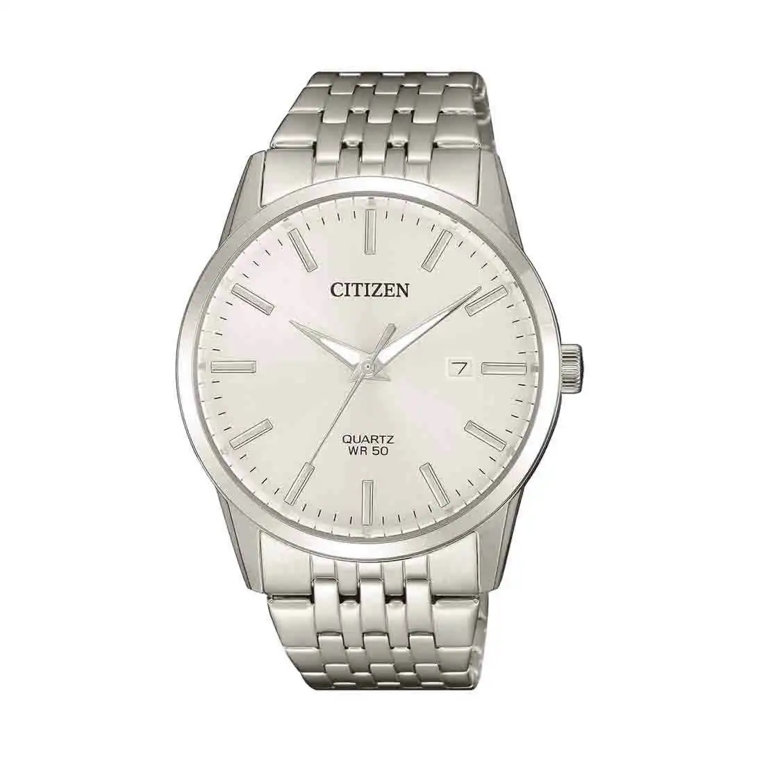 Citizen Men's Silver Stainless-Steel White Face Watch Model BI5000-87A