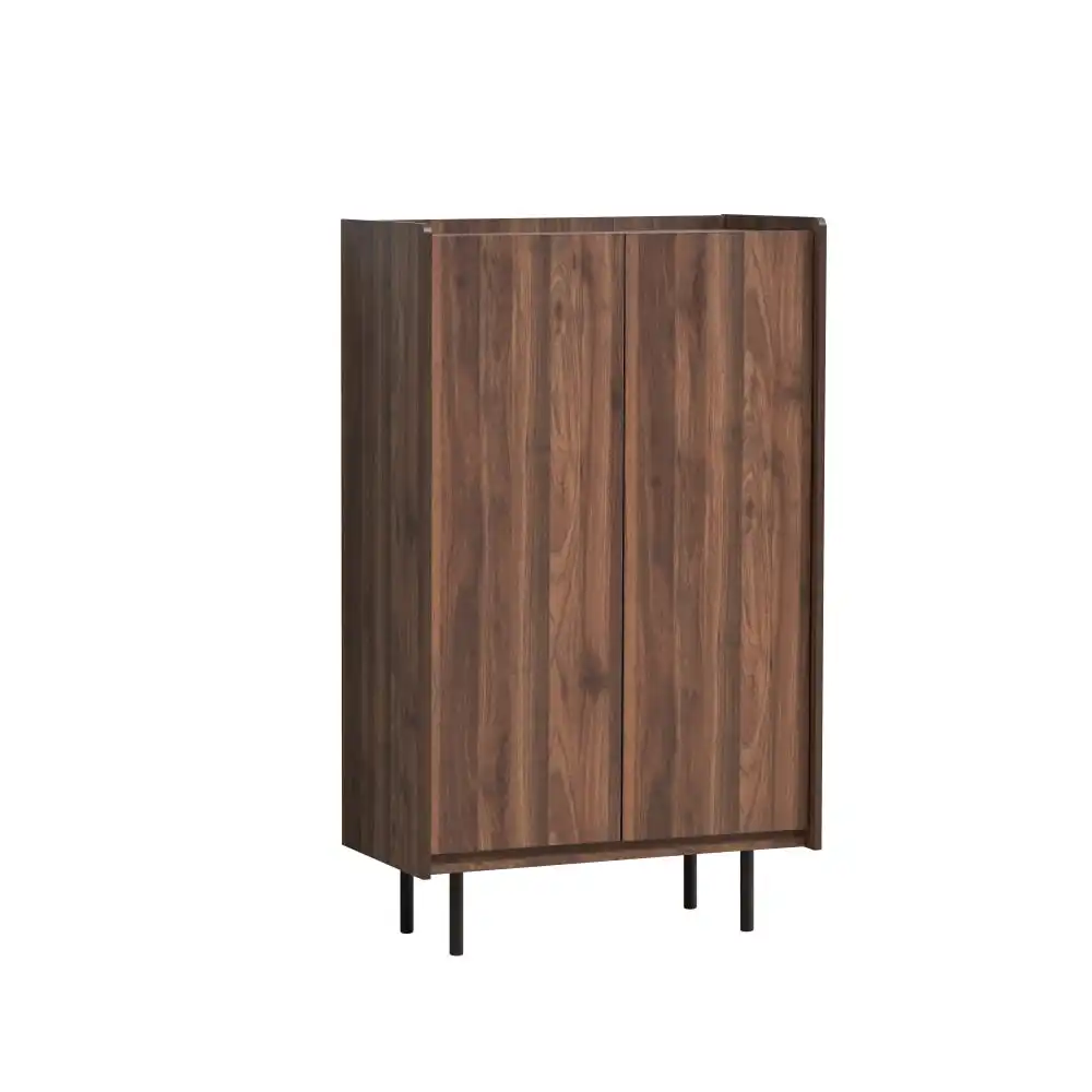 Tim Tall Cupboard Storage Cabinet W/ 2-Doors - Walnut