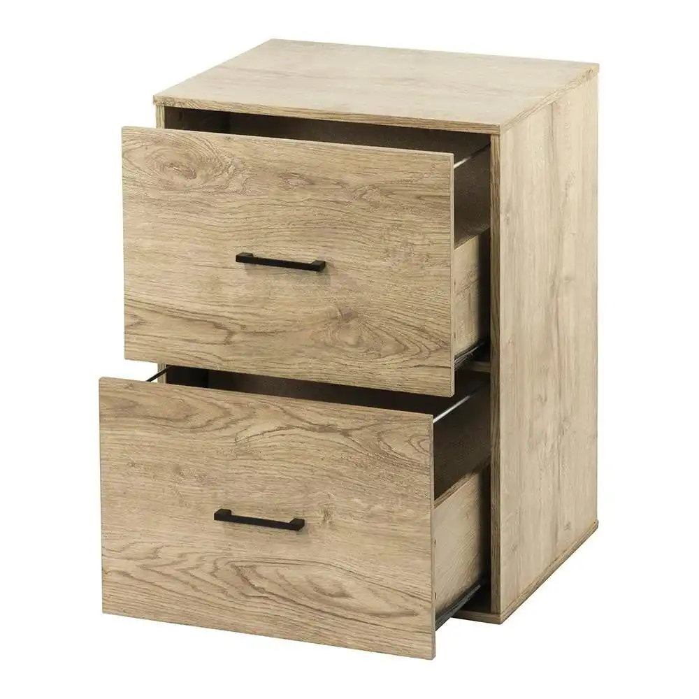 Lovisa 2-Drawer Filing Cabinet Pedestal Storage Cabinet - Oak