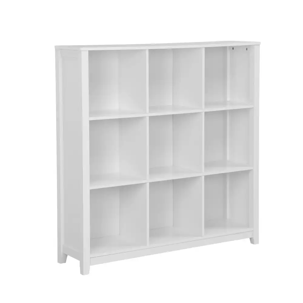 Oliver Modern 3-Tier 9-Cube Bookcase Display Cabinet - White