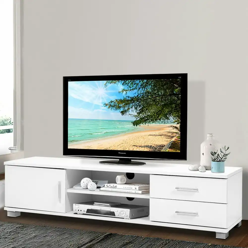 Artiss TV Cabinet Wooden Entertainment Unit Stand 120CM White