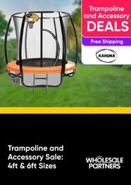 Trampoline and Accessory Sale - 4ft & 6ft Sizes - Kahuna - Free Shipping