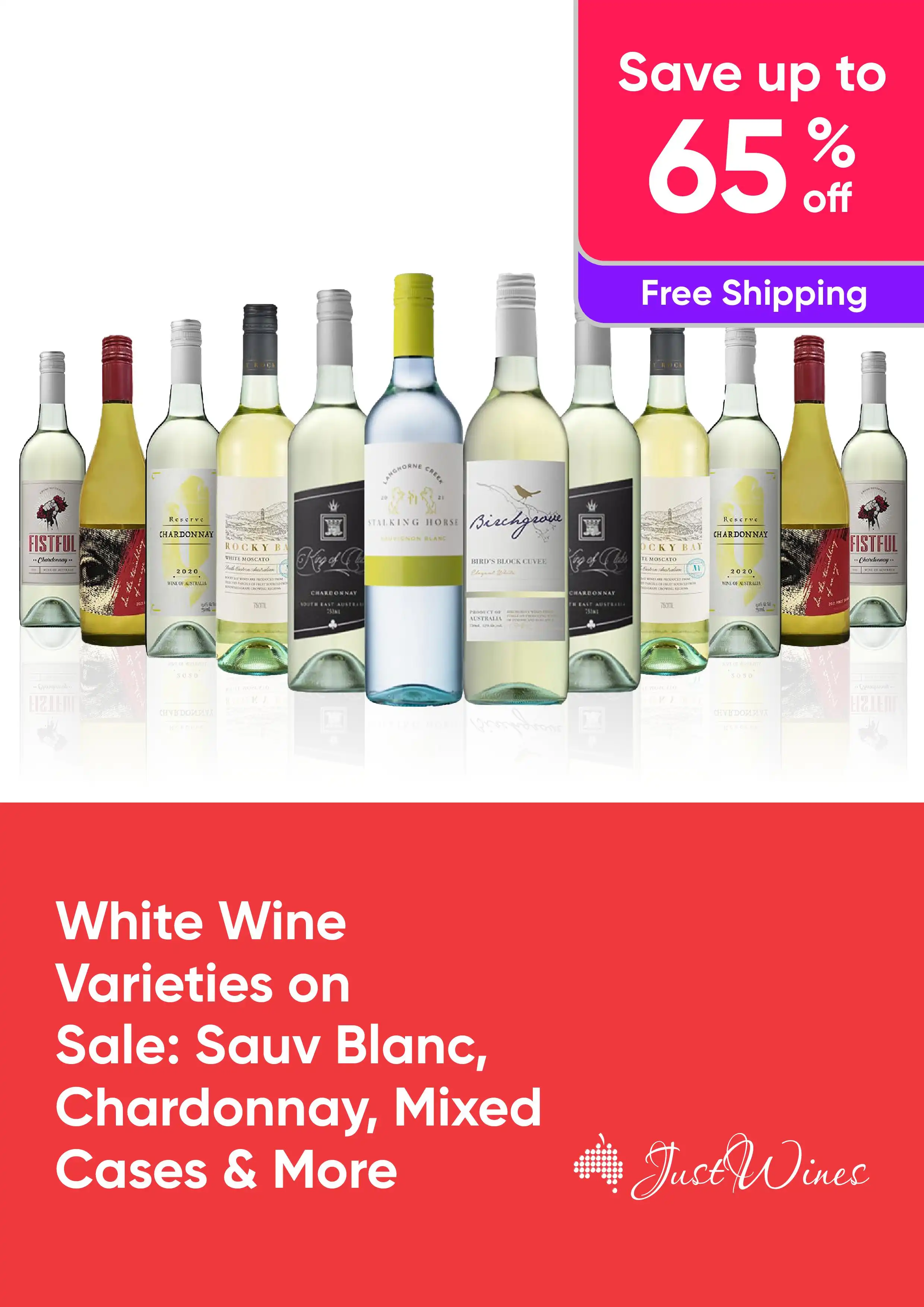 White Wine Varieties on Sale: Sauv Blanc, Chardonnay, Mixed Cases & More - Save up to 65% Off